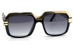 Men’s Hip Hop 80’s Vintage Streetwear Black Lens Sunglasses Black Gold Retro