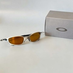 Oakley Juliet X-Metal Silver/Grey Frame Gold Lens Sunglasses w/ Box