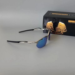 Oakley Wire Tap 2.0 OO4145 Polarized Sunglasses Silver Frame Blue Lens