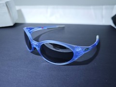 Vintage Oakley Eye Jacket Redux OO9438 Prizm Sunglasses Blue Frame/Gray lens