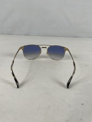 Very Good Ray-Ban Signet Sunglasses, Polished Arista Gold Frame, Light Blue Grad