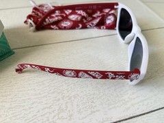 goodr Lightweight Square Sunglasses White Frame Black Tinted Lens Alabama Logo