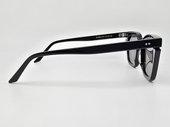 Lowercase Roseland Gloss Black Frame Flat Grey Lens Sunglasses w/ Case 49-22-149