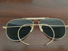 VINTAGE RAY BAN B&L WRAP EAR OUTDOORSMAN AVIATOR SUNGLASSES MADE IN USA 58-14