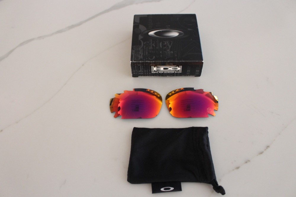 NEW GENUINE OAKLEY RACING JACKET/JAWBONE 30 YR POSITIVE +RED IRIDIUM LENSES