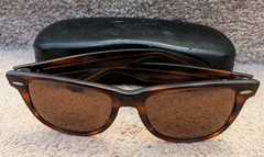 Vintage Ray-Ban B&L Wayfarer II Tortoise Brown Sunglasses Made in USA