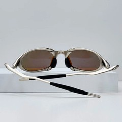 Oakley Romeo X-Metal Sunglasses Silver Frame Lake Blue LensIN BOX