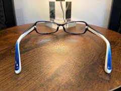 Zoff Square Thick Navy Frame White Glasses