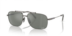 Ray-Ban Michael Titanium Gunmetal/Silver Grey Polar Chromance 59 mm Sunglasses