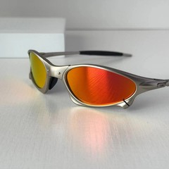 Oakley Penny X-Metal Sunglasses Silver Frame Ruby Lens Vintage RareIN BOX