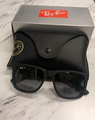Ray-Ban Justin RB 4165 622/T3 55mm Rubber Black/Gray Gradient Polarized…