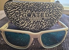 GOATED GOLF RED, WHITE AND BLUE SUNGLASSES WITH CASE and MYSTERY GIFT