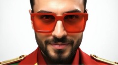 Men Sunglasses Fashion Black Oversize Big Designer Square Rapper Rap Black Retro
