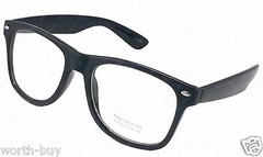 New Clear Fake Lens Cat Eye Black Frame Fashion Eye Glasses Nerd Eyewear Unisex