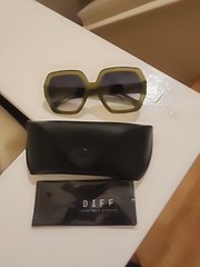 DIFF Eyewear Oversized Square 51mm Nola Sunglasses Sage Green