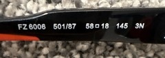 Ferrari Scuderia FZ6006 Black Sunglasses 58mm 18mm 145mm – FRAME ONLY