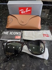 Ray-Ban Original Wayfarer Classic Tortoise / Green Polarized 50 mm Sunglasses