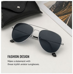 Classic Silver Aviator Sunglasses for Men Upgrade your everyday style with thes