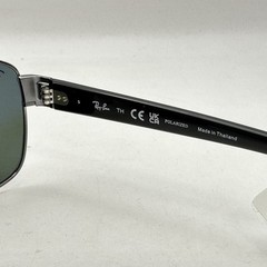 Ray Ban Mens Irregular Aviator Polar Sunglasses RB3663 Black/Green