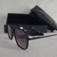 Carolina Lemke CL3214-01 Black Aviator single bar 52 17 145 case cloth NWT