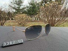 Ray-Ban RB3362 Cockpit Sunglasses, Gold Frame, Blue Gradient G-15 Lens