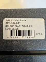 Epoke Polished Black Guilty Sunglass Black Lens