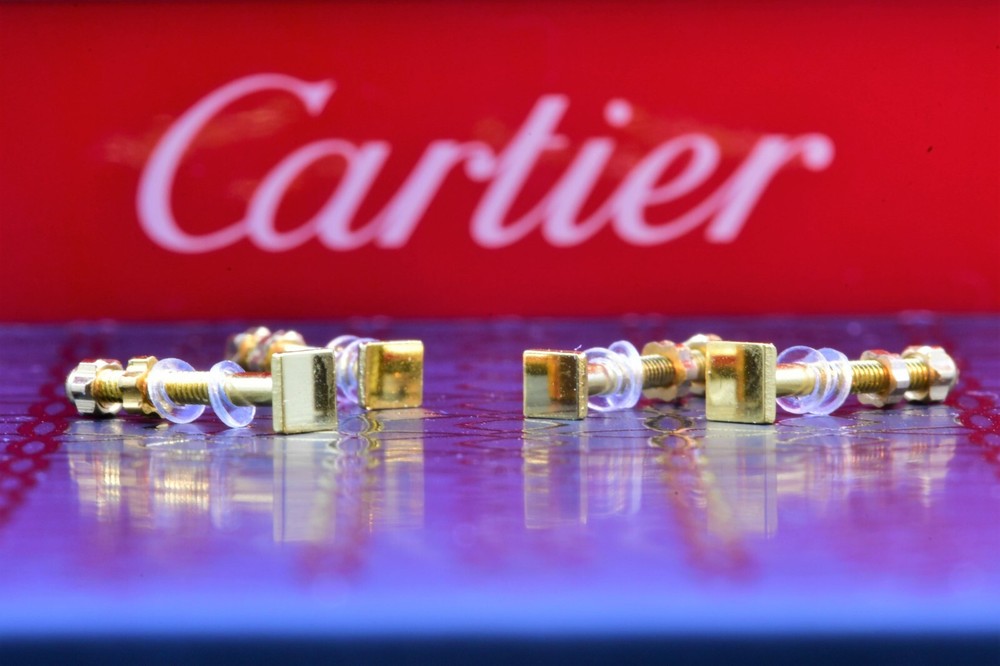 Cartier C decor rimless full kit screw Sunglasses eyeglasses lunettes horn wood