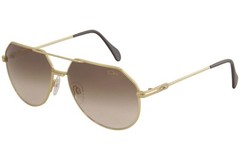 Cazal Legends Men’s 724/3 001 Gold Plated/Brown Retro Pilot Sunglasses 61mm