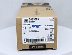 COSTA DEL MAR shiny black/blue mirror CHEECA polarized 580G sunglasses NEW!