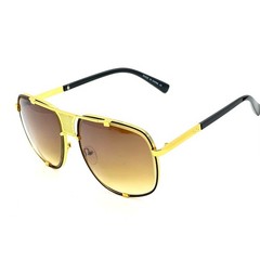 Classy Sunglasses Gold Frame Brown Lens Fashion Shades Trendy Retro Vintage Men