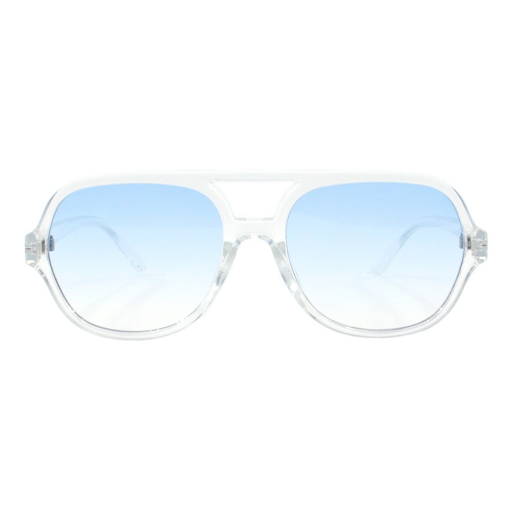 Unisex Retro Fashion Sunglasses Flat Top Racer Pilot Translucent Colors UV400