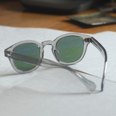 Vintage Johnny Depp sunglasses men’s solid acetate sage glasses green glass lens