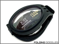 MOTORCYCLE Riding Padded Folding Pocket GOGGLES Protective Eyewear Clear Lens