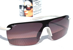 Maui Jim PALULU Metallic Matte Platinum POLARIZED HCL Bronze Sunglass HS680-05