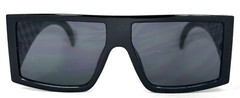 Mens Locs Rectangular Lowrider Biker Flat Top Large Frame Bandana Sunglasses
