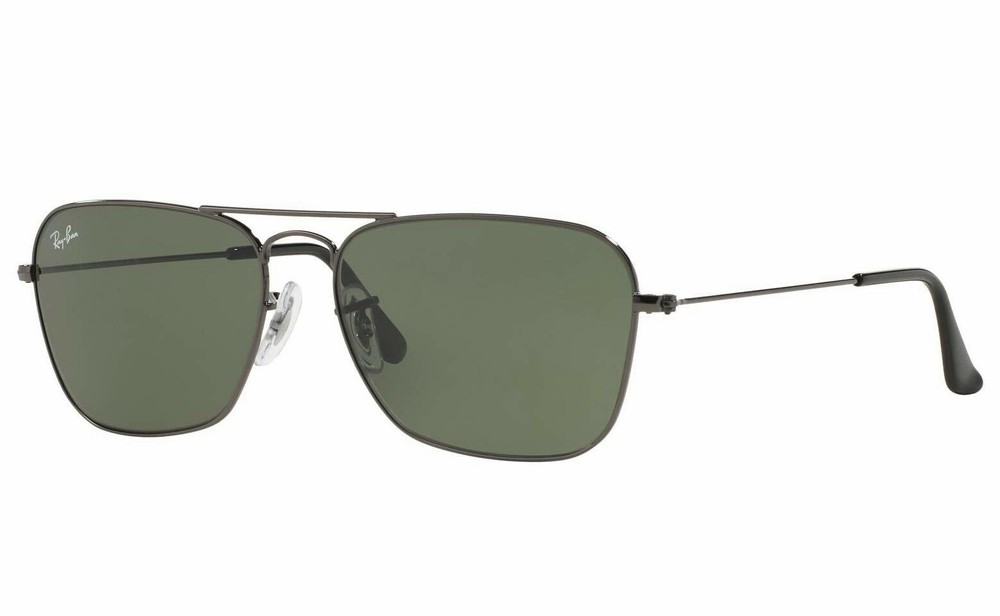 Ray-Ban Caravan Gunmetal Green Lens Sunglasses – RB3136 004 55/ RB3136004-55