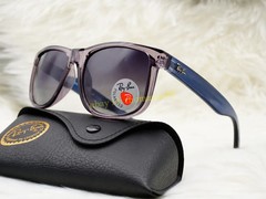 Ray-Ban RB4165 Justin Classic Polarized Sunglasses Blue Frame Gray Lens 54MM