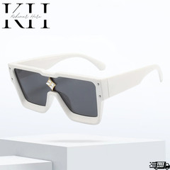 Trendy Sunglasses Oversized Flat Lens Black Lens Hip Hop Stylish UV400 Fashion