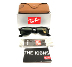 Ray-Ban Sunglasses RB2140 901 WAYFARER Polished Black Frames w/ G-15 Lens 50 mm