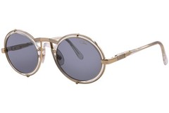 Cazal Legends 644 065 Sunglasses Men’s Crystal/Solid Grey Round Shape 53mm