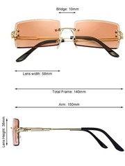 Nose bridge: 10 mm, Lens: 58 mm x 38 Total width: 140 Legs: 150 Grey, Tea…