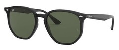 Ray-Ban RB4306 Geometric Sunglasses – Black Frame with Green Lens