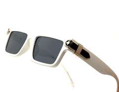 Men Sunglasses White Beige Tortoise Frame Hip Hop Style Rapper Gangster Model