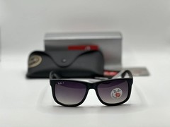 Ray-Ban Justin RB4165 622/T3 Matte Black Grey Gradient Polarized Sunglasses 54mm