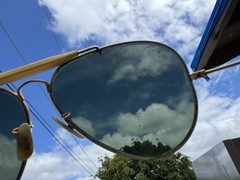 Vintage Ray-Ban Bausch & Lomb B&L Made in USA Gold Aviator Sunglasses 62-14