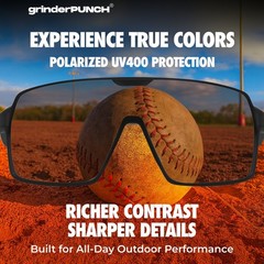 grinderPUNCH XL Baseball Pickleball Running Hiking & Cycling Sport Sunglasses