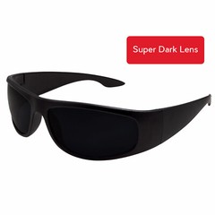 Wrap Around Matte Super Dark Lens Sport Biker Rider Gangster Chopper Sunglasses