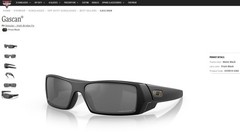 Oakley Gascan Sunglasses Matte Black Prizm Black OO9014-4360 with Pouch