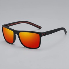 Polarized Sunglasses Men, UV400 Protection, Lightweight TR90 Frame, Square