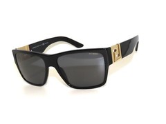 Versace 4296 GB1/81 59 3P Black Polarized Gold Sunglasses Greek Key